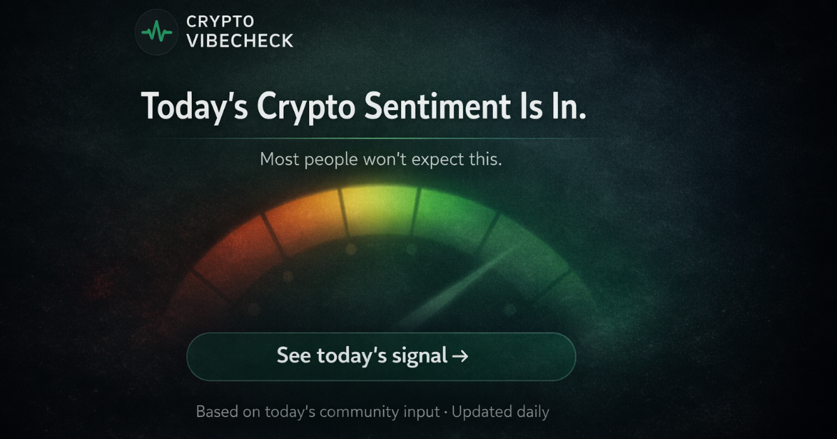 CryptoVibeCheck — Daily Crypto Sentiment & Lottery